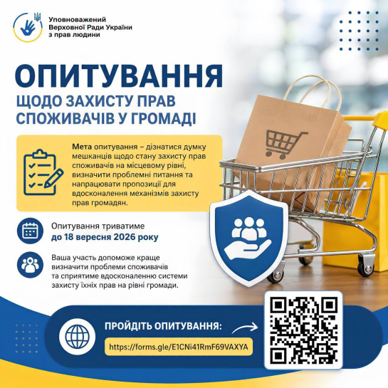 Мешканців Тернопільської громади запрошують долучитися до опитування щодо захисту прав споживачів