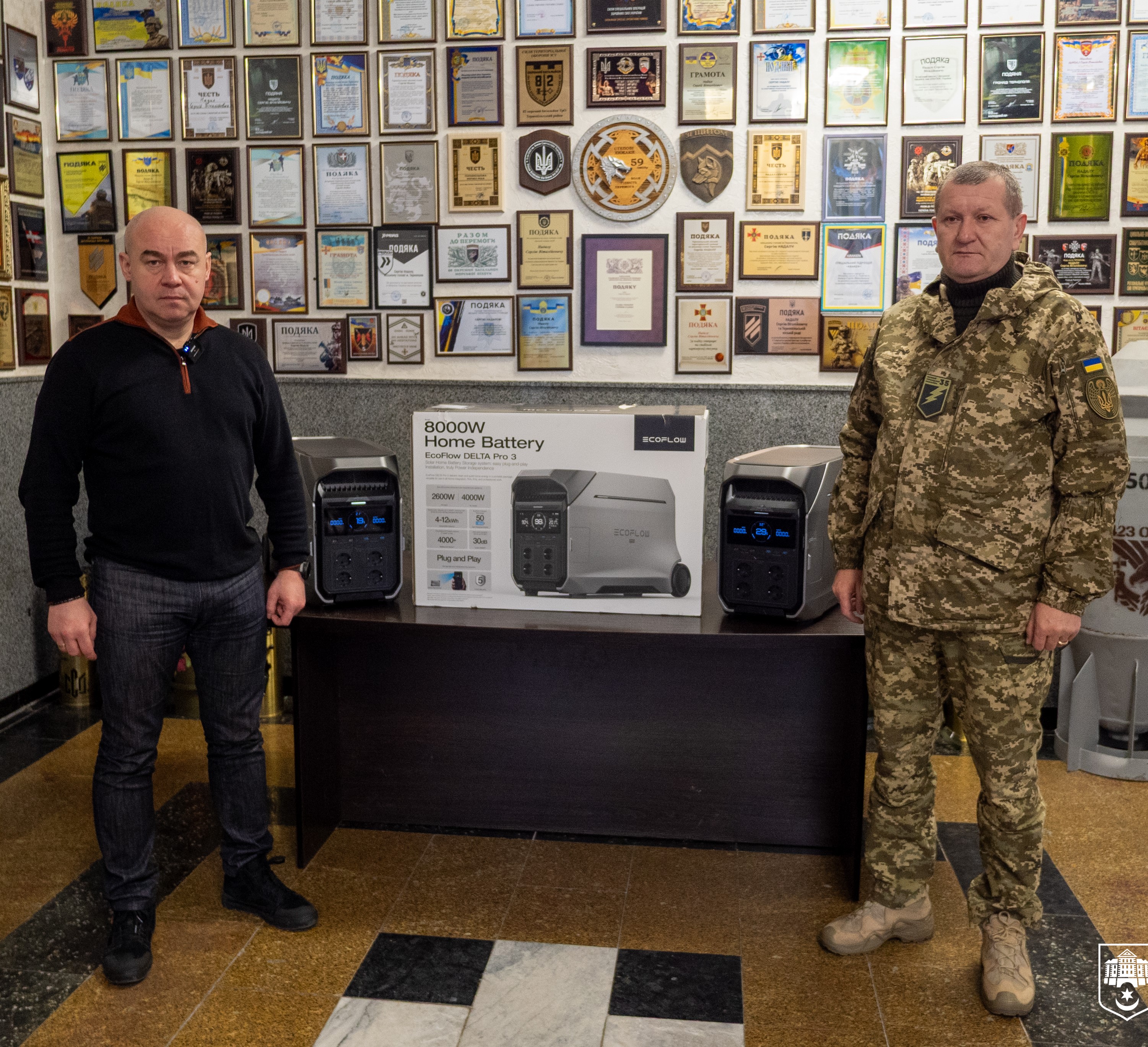 Сергій Надал передав три зарядні станції EcoFlow для бійців 35-ого окремого стрілецького батальйону