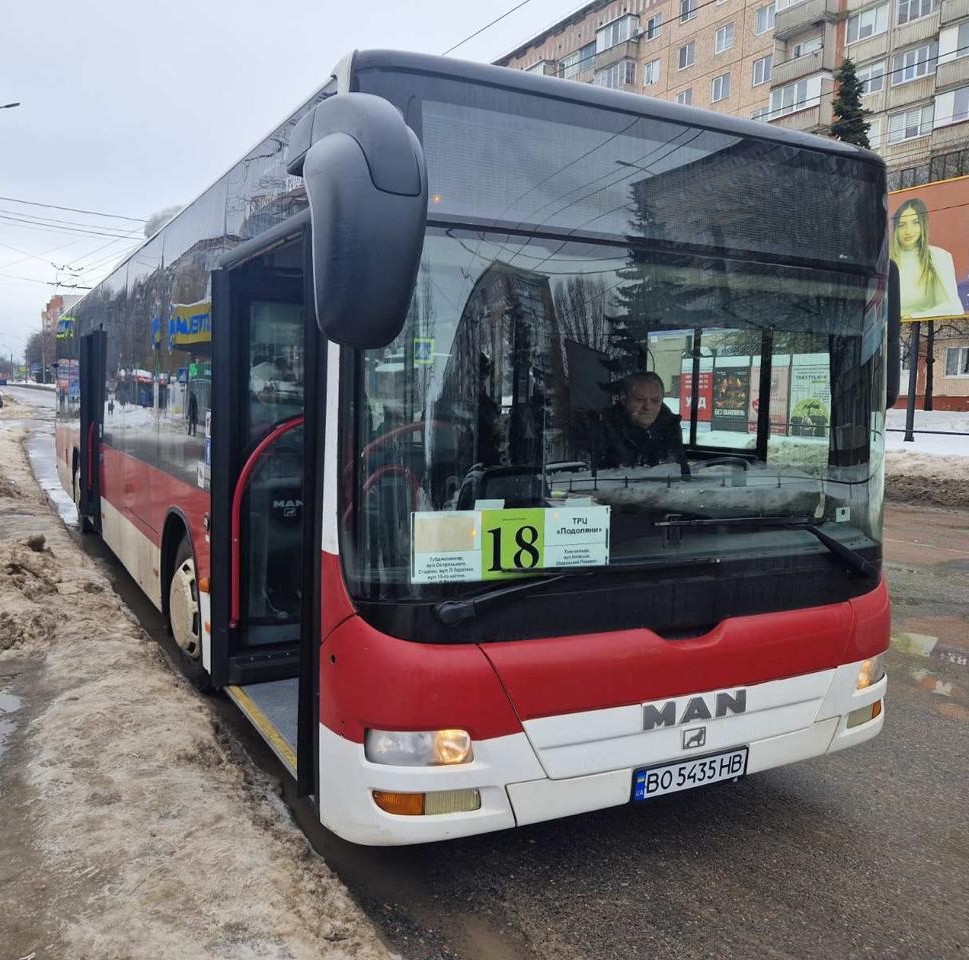 У Тернополі на маршрути виїхали новопридбані автобуси MAN