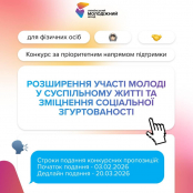 До 20 березня можна подати заявку на конкурс УМФ для молодіжних працівників