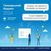 На участь у «Громадському бюджеті 2024» Тернопільської міської територіальної громади подано перші чотири проєкти