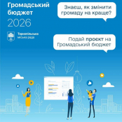 23 вересня у Тернополі відбудеться онлайн-консультація для авторів проєктів на «Громадський бюджет»