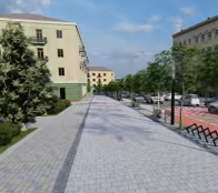 У Тернополі триває реалізація другої черги проєкту створення безбар’єрного маршруту на вул. Грушевського із заміною аварійних дерев