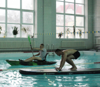 Для ветеранів та членів їх родин провели майстер-клас з плавання на сапах і каяках