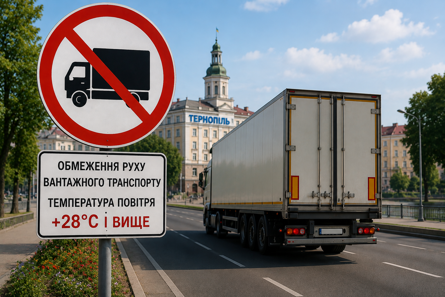 З 31 липня у Тернополі діятимуть обмеження руху великогабаритного транспорту