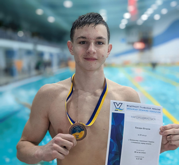 Тернополянин Віталій Басара – бронзовий призер чемпіонату України з плавання