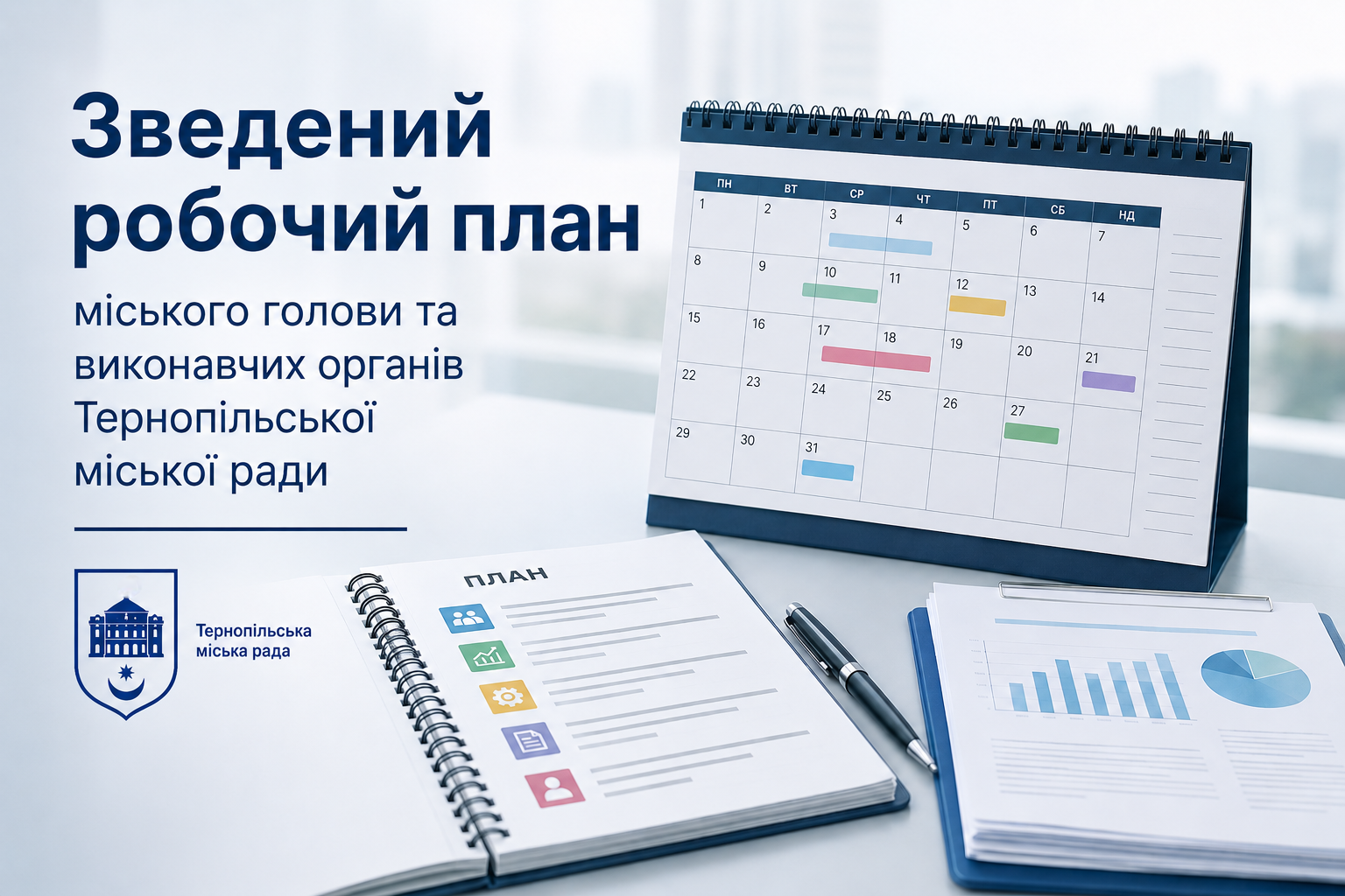Зведений робочий план міського голови та виконавчих органів Тернопільської міської ради на червень 2026 року